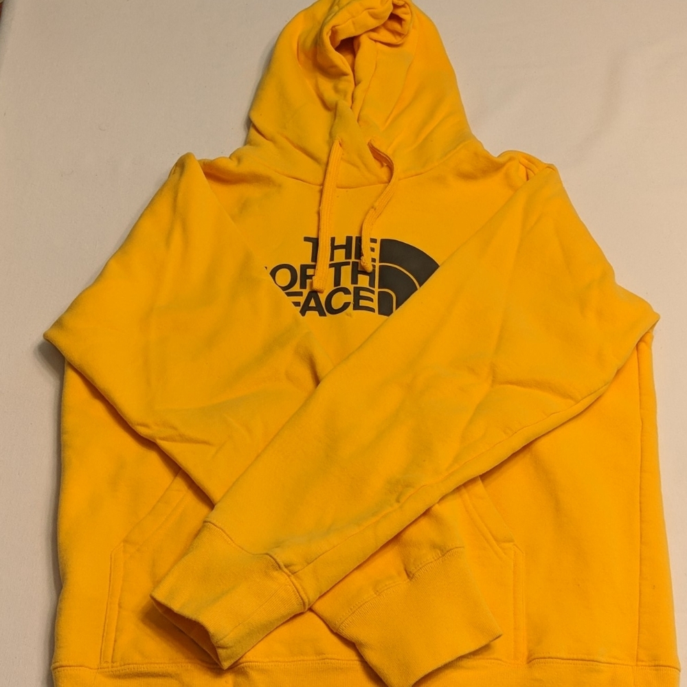 Yellow North Face sweatshirt